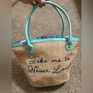 Disney Tan and Teal Neverland Tote